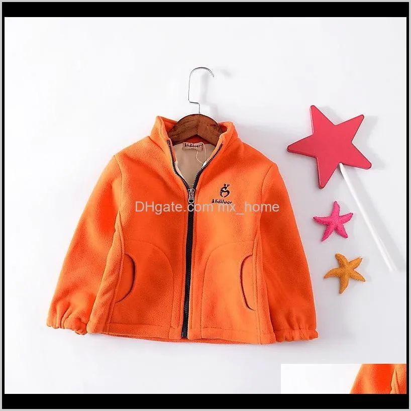 new boys and girls tops double-sided wear children`s stand collar jacket winter children`s wear baby outwear