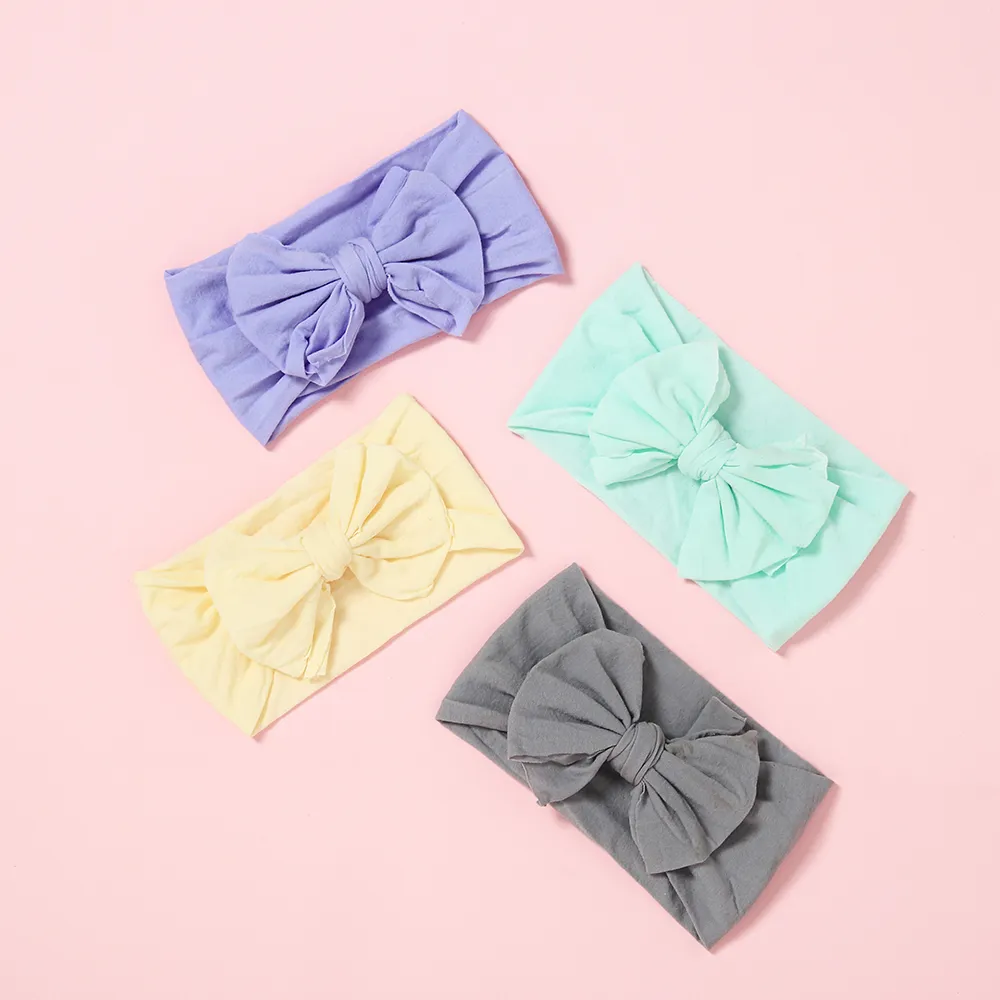 Bowknot Meninas Headband Elastic Turban Hairband Bows Kids Girl Headbands Bandas de cabelo para recém-nascido meninas Haarband Accessories