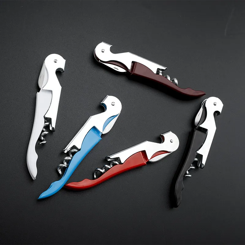 Metal Cork Screw Corkscrew Multifunction Portable Red Wine Bottle Opener Keychain Beer Bottle Openers Customize Logo Pocket Bar Tool HY0299