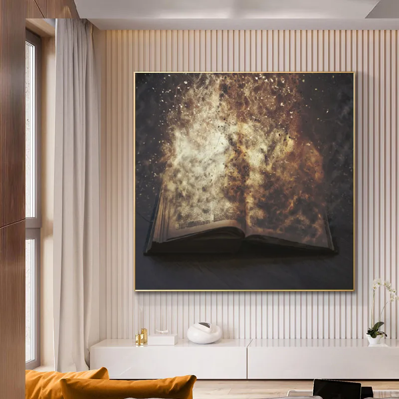 Vintage boek Poster Wall Art Canvas Schilderij Abstracte Foto HD Afdrukken voor Woonkamer Woondecoratie Cuadros Geen frame