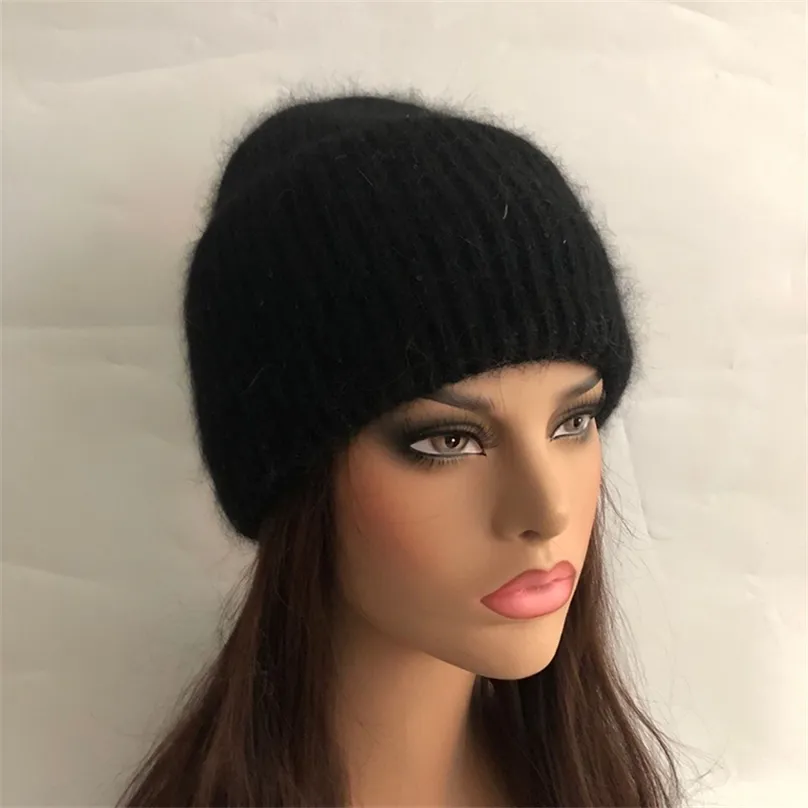 Casual Inverno Lãs Coelho Pele Quente Mulheres Caláss Beanies Chapéus Para Meninas Primavera Beanie Hat Caps 211119