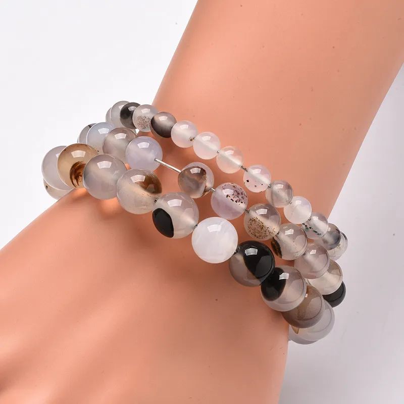 Bijoux de Mode Bracelet en瑪瑙ノワール注入Hommes et femmes、Chaîneàlabueユニークなja cristal s925、Achat En Argent、Specialbracelets et Bangl