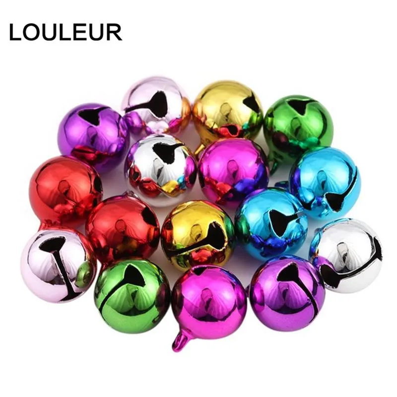 50pcs Charms Christmas Jingle Bells Metal Little Decoration Colorful/Mix Color Party DIY Beads jewelry accessories