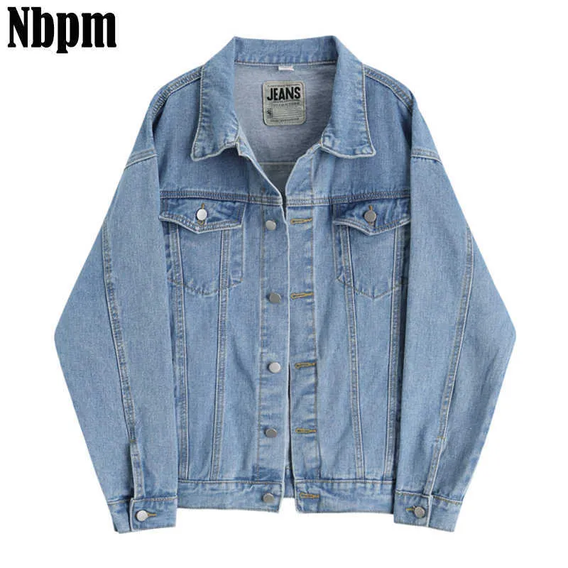 Moda streetwear mulheres denim jaqueta casaco bf jeans outono primavera outono casual cowboy solto vintage chique tops 210529