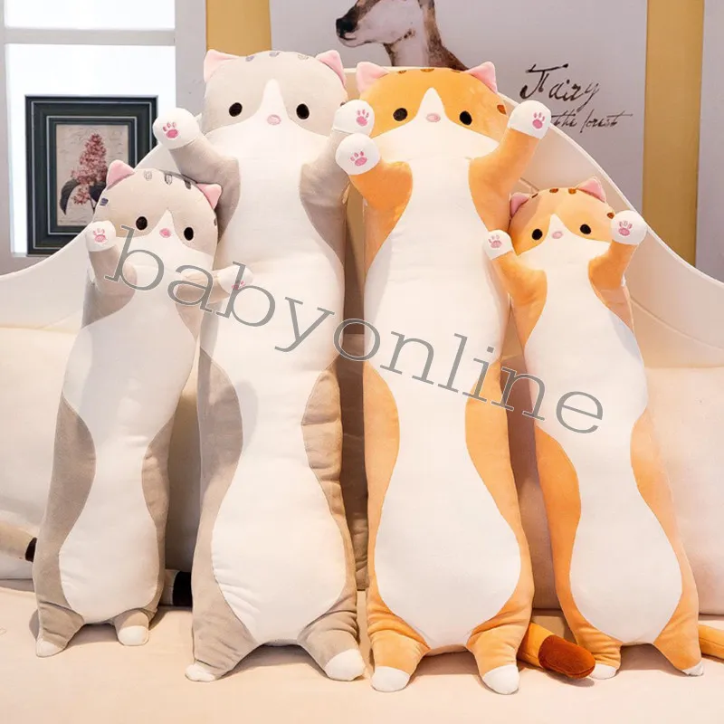 50 cm 70 cm 90 cm 110 cm 130 cm Polla de peluche gigante Juguetes de almohada Animal Gato Juguetes suaves Juguetes de almuerzo Siesta Siesta Almohada Cojín Relleno Muñeca de regalo para niños Niño