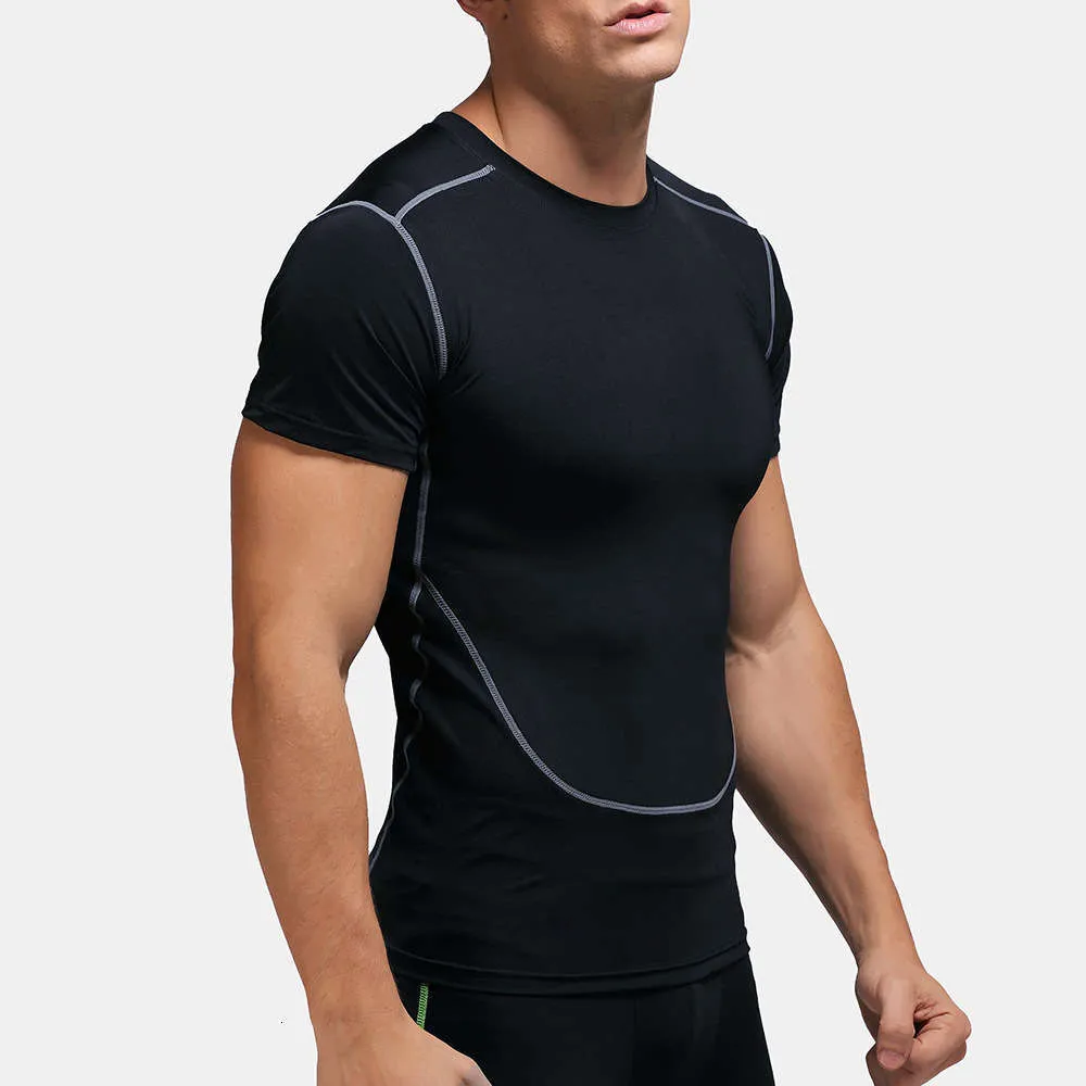 20 Höst New Short Sleeve Utomhus Top T-shirt Basket Training Men's Yoga Fitness Suit X0322