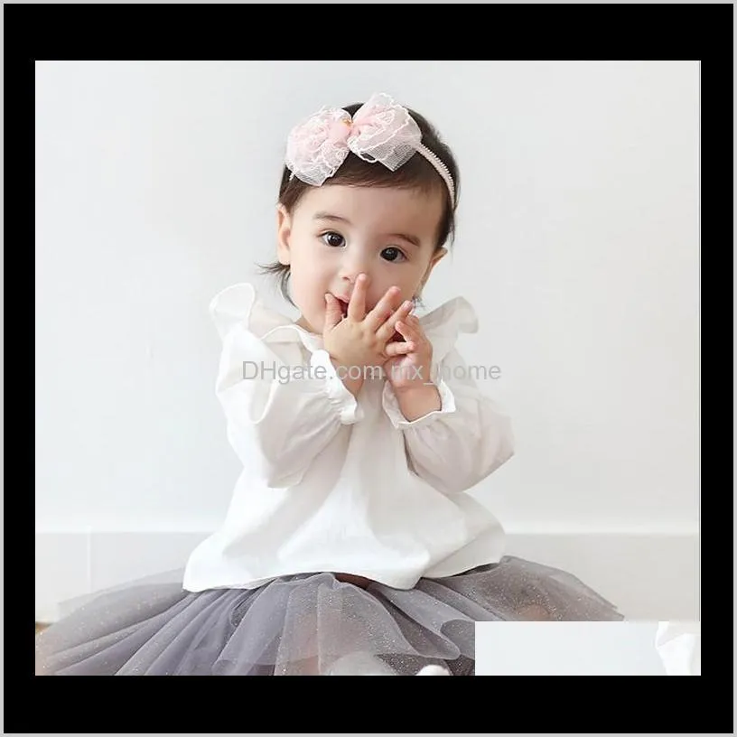 korean 2016 cute baby girl golden heart lace bowknot headband baby pretty headwear new born photography props hair accessories k7549