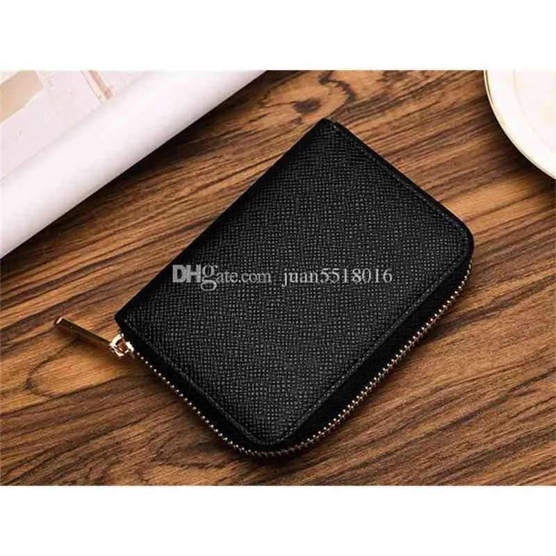 WOMENS brown mono CARD holder ZIPPY COIN fashion casual short leather zipper purse 60067 short Wallet BOX dust bag card