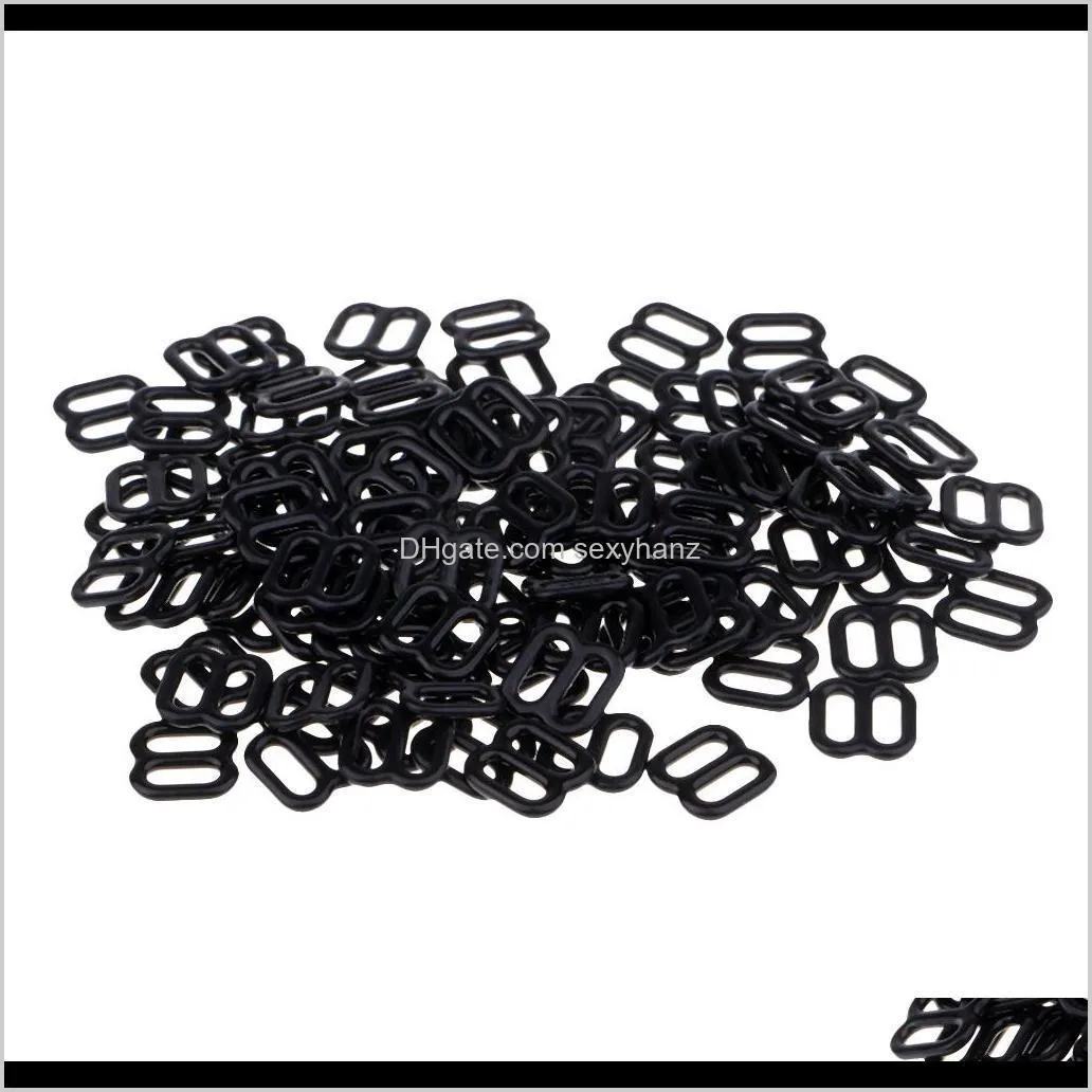 100pcs iron metal bra strap adjustment sliders hooks fig 8 lingerie sewing crafts