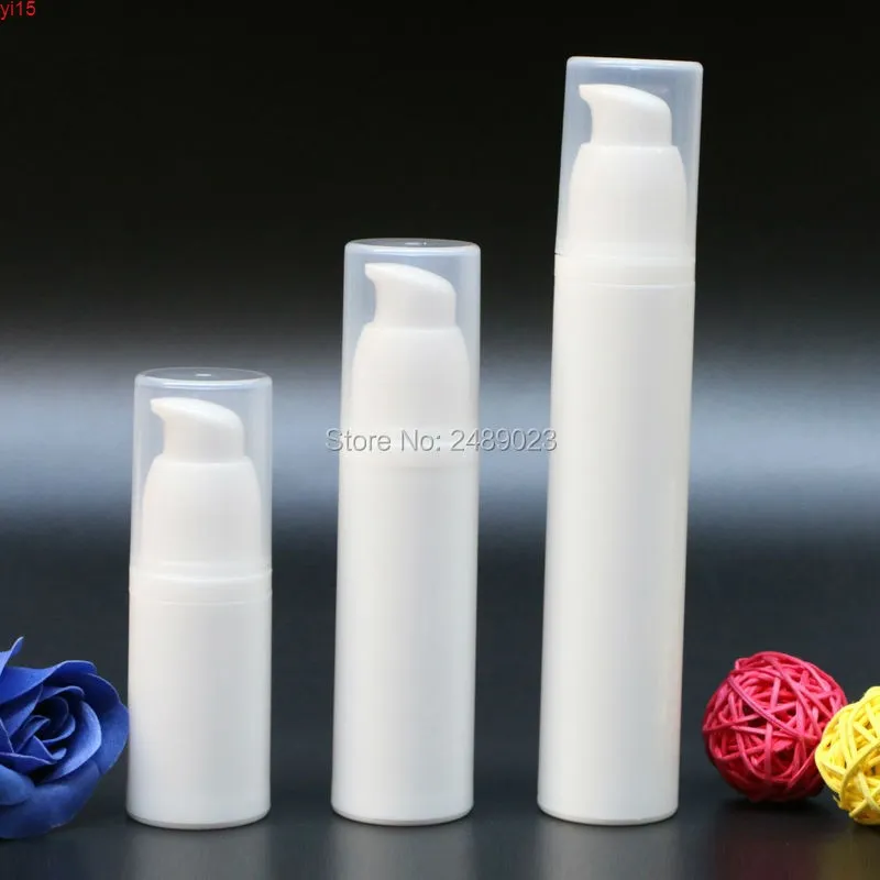 Reise Mini tragbare leere nachfüllbare Flaschen Pumpe Airless Kosmetikbehälter mit transparenter Kappe 100 teile/los 30 ml 50 mlgute Menge