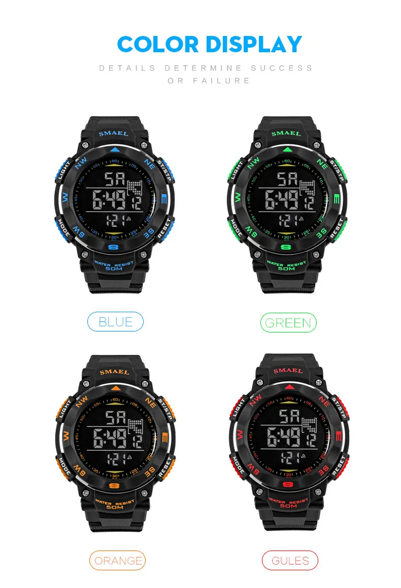 6.digital watch black