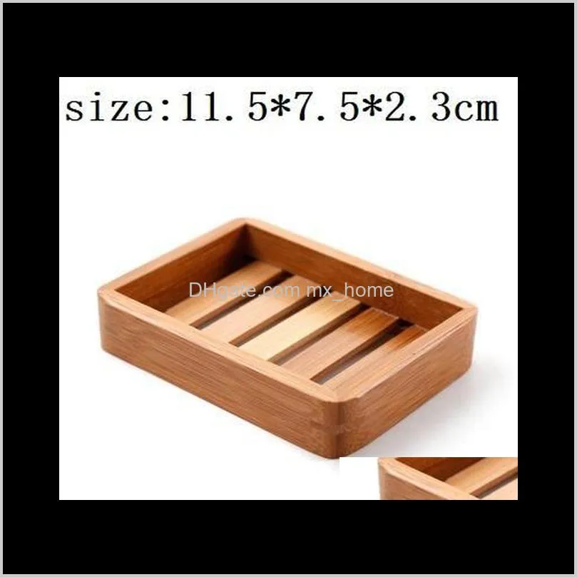 wooden natural bamboo soap dishes tray creative simple manual drain holder storage box container for bath shower plate bathroom