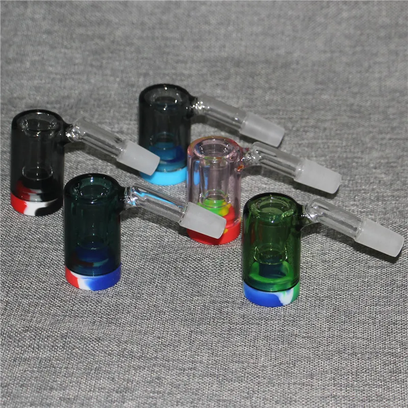 Hookahs Glass Ash Catchers 14 mm 18 mm 2 pulgadas Mini Ash Catcher para Bongs Grueso Pyrex Bubbler Ashcatcher 45 90 grados