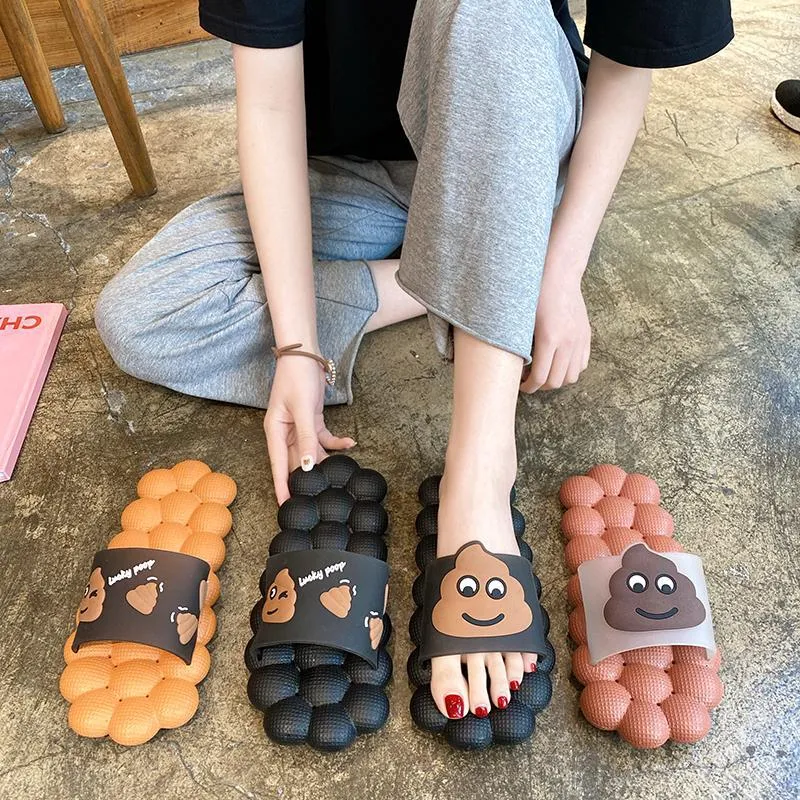 36-45 Lovely Cartoon Slippers For Women Summer Indoor Soft Soles Silent Outdoor Fashion Personality Massage Couples Beach Sandals