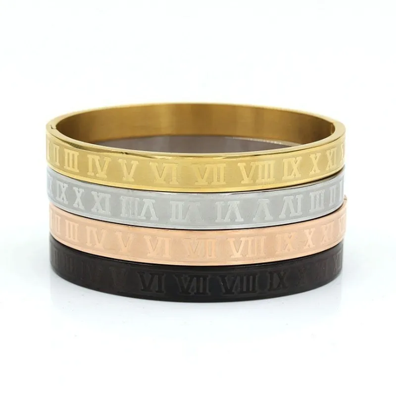 Gold Plated Roman Numeral Mens Bracelet Mens Classic Roman Numeral