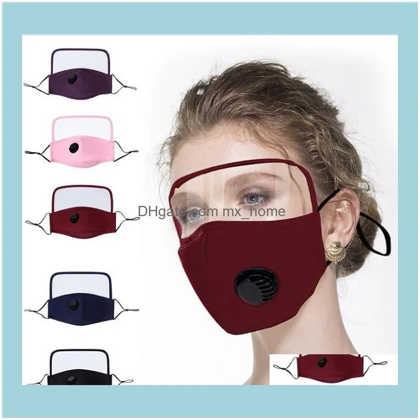 Organização de limpeza de designer Home Home GardenMask Dust com Vae Breathing Shield Algodão Máscaras de algodão Respirador Anti nevoeiro Haze FAC adulto