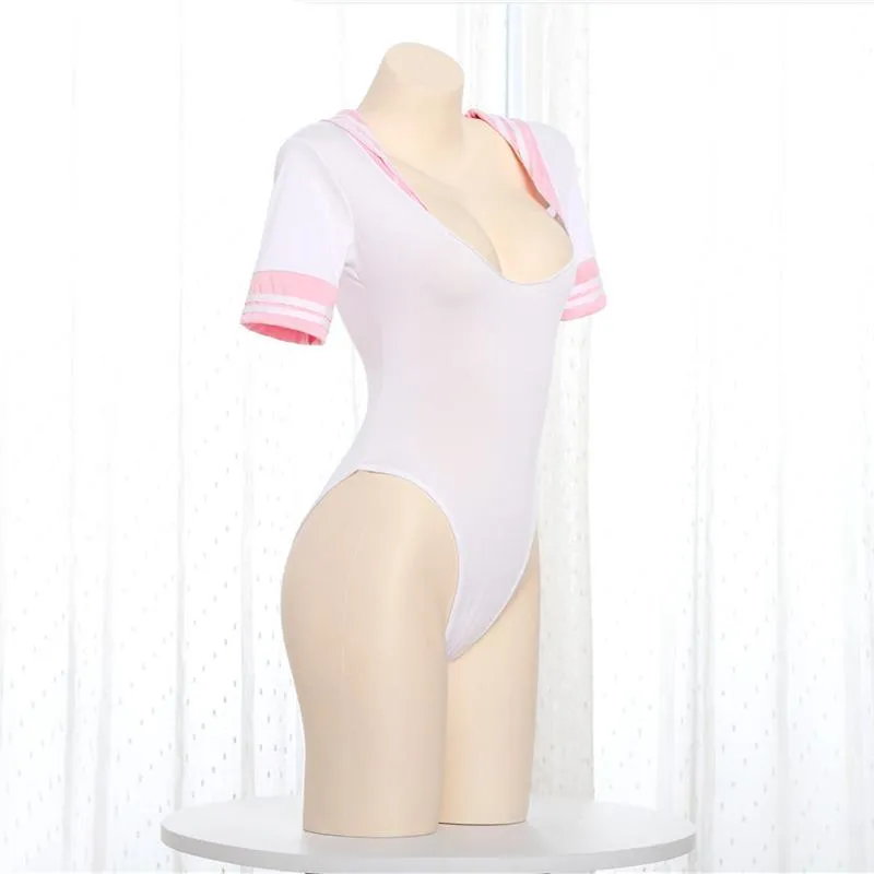 Bras sätter en bit baddräkt se genom underkläder hög elasticitet transparent bikini sexkläder babydoll sexig cosplay bodysuit249o