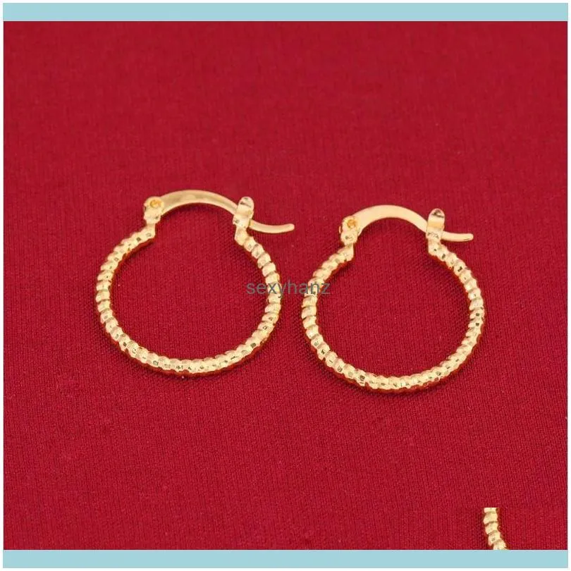 Hoop Earrings Trendy Gold Color Fashion Simple Hoop Earrings Women Jewelry