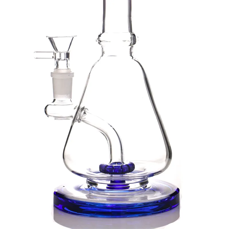 Kerosene lamp shape beaker bongs hookah glass water pipe oil rigs recycler bong double filter dab rig
