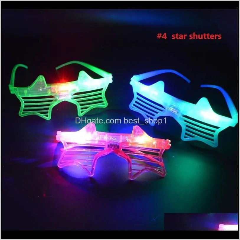 popular children blinking led blind shutter eye glasses party light up flashing multi style wedding favors and gifts