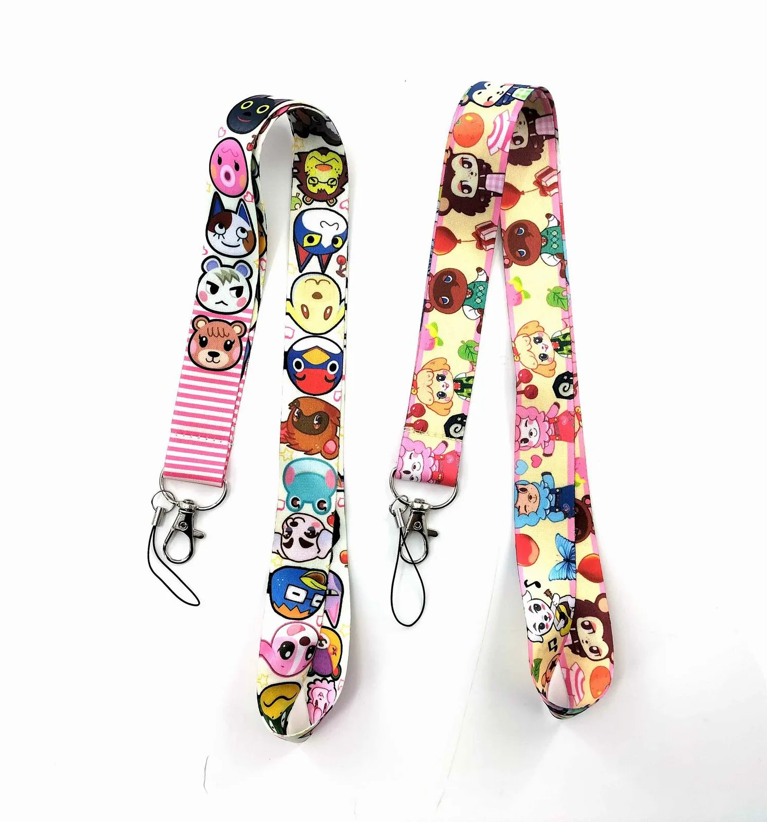 Mobiele telefoonbanden Charms 20 stcs Cartoon Lanyard Key Chain ID -kaart Hang touw sling nek band hangerjongen meisje geschenken #21