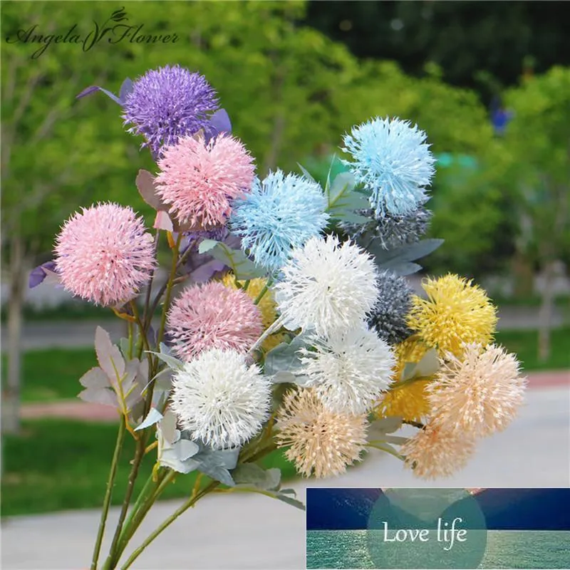 66cm 3heads artificial flower plastic onion ball wedding home decor party Christmas gift pompom materials simulation dandelion Factory price expert design