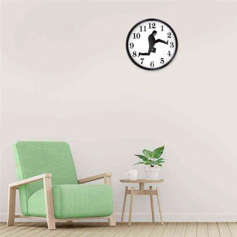 벽시계 코미디 영감 벽시계 홈 사무실 장식에 대 한 Newelty Creative Wall Watch 재미 있은 워킹 자동 시계 H1230