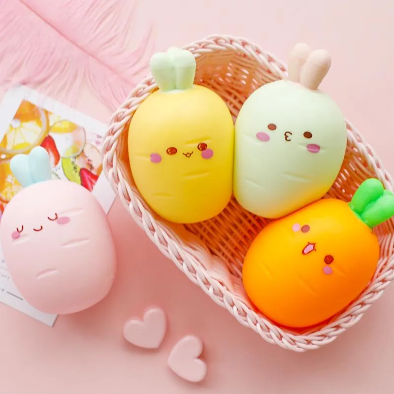 DHL ship Anti Stress Fun Soft carrot Ball Reliever Toy Fidget Squishy Antistress Creativity Sensory Children Adult Decompression toys