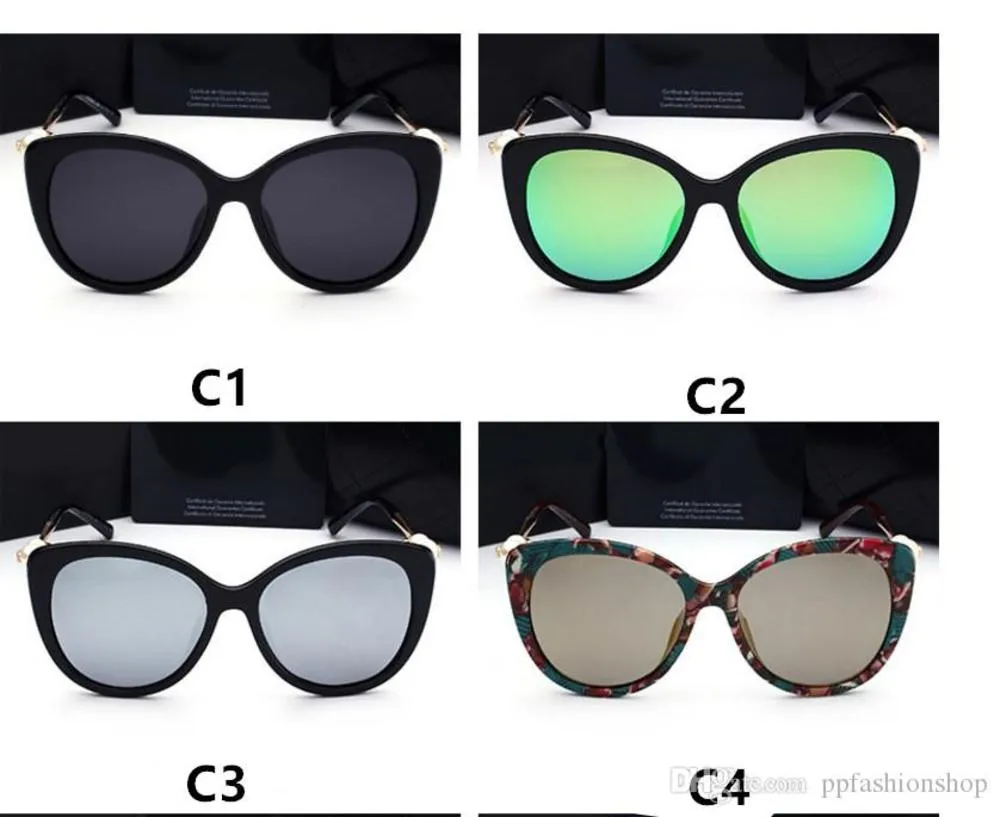 Fashion pearl Designer Sunglasses High Quality Brand Polarized lens Sun glasses Eyewear For Women eyeglasses metal frame 2039