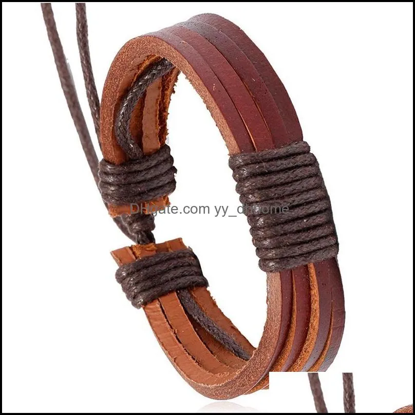 Charm Bracelets Arrivals Fashion Men Leather Boys Alloy Bangle DIY Handmade Cross Bracelets!