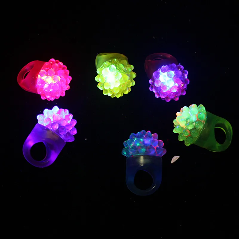 Decoration Event Festive Supplies Home & Garden Drop Flash Mitts Cool Led Light Up Flashing Bubble Ring Rave Blinking 1504 T2