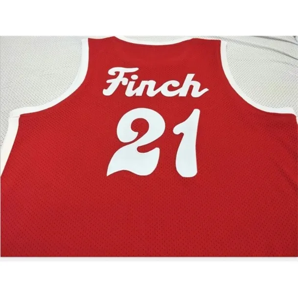 Custom 009 Youth Women Vintage Larry Finch Red Dźwięki Retro 1972-74 Strona główna # Koszykówka Jersey Rozmiar S-5XL lub niestandardowa Jersey Number