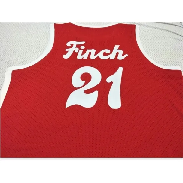 Custom 009 Mujeres jóvenes Vintage LARRY FINCH RED Sounds RETRO 1972-74 Home # Baloncesto Jersey Tamaño S-5XL o personalizado cualquier nombre o número jersey