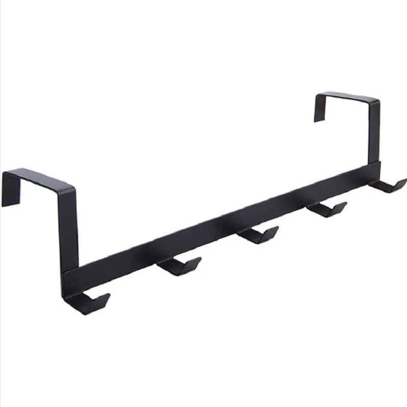 Hooks Rails Over the Door Hook Hanger Heavy Duty For Clothes Hanging Badrum Thandduk Metal Rack Entryway Black