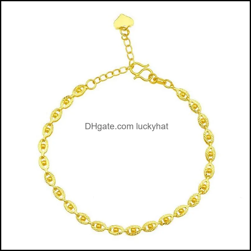 Link, Chain Korean Fashion Evil Eye Thin Bracelet 18K Gold Personality Wrist Womens