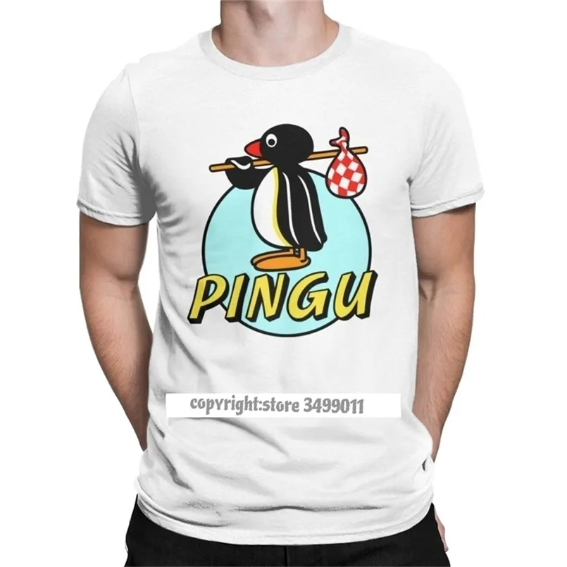 NUT Pingu Mens T Shirt Retro 90s Cartoon Meme, Premium Cotton