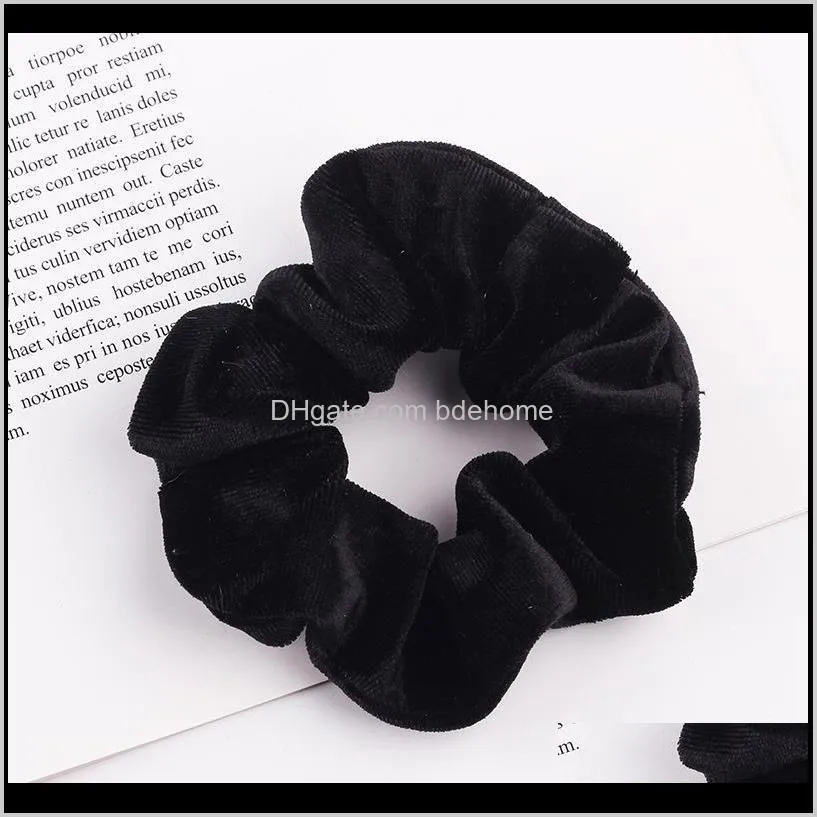 light color good quality elastic hair scrunchies fashionable trend factory directly sale velvet hair scrunchies hair accessories