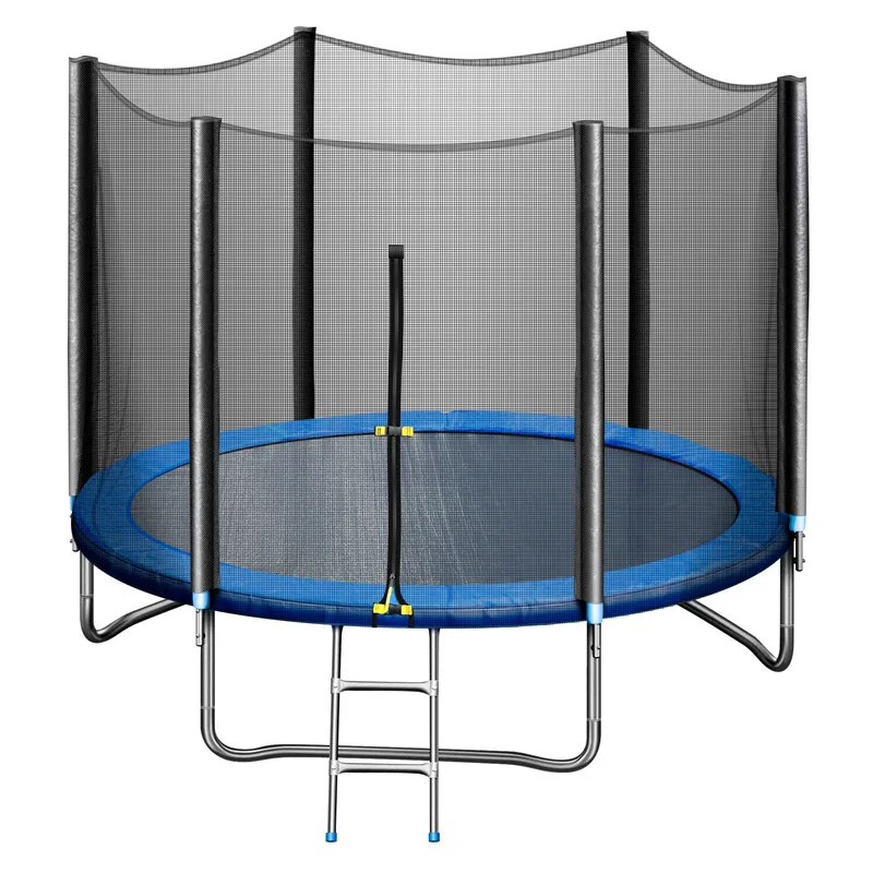 10ft 레크리에이션 Trampolines 안전 인클로저 그물 방수 점프 매트 간단한 사다리 최대 무게 용량 330 파운드 3-4 아이들