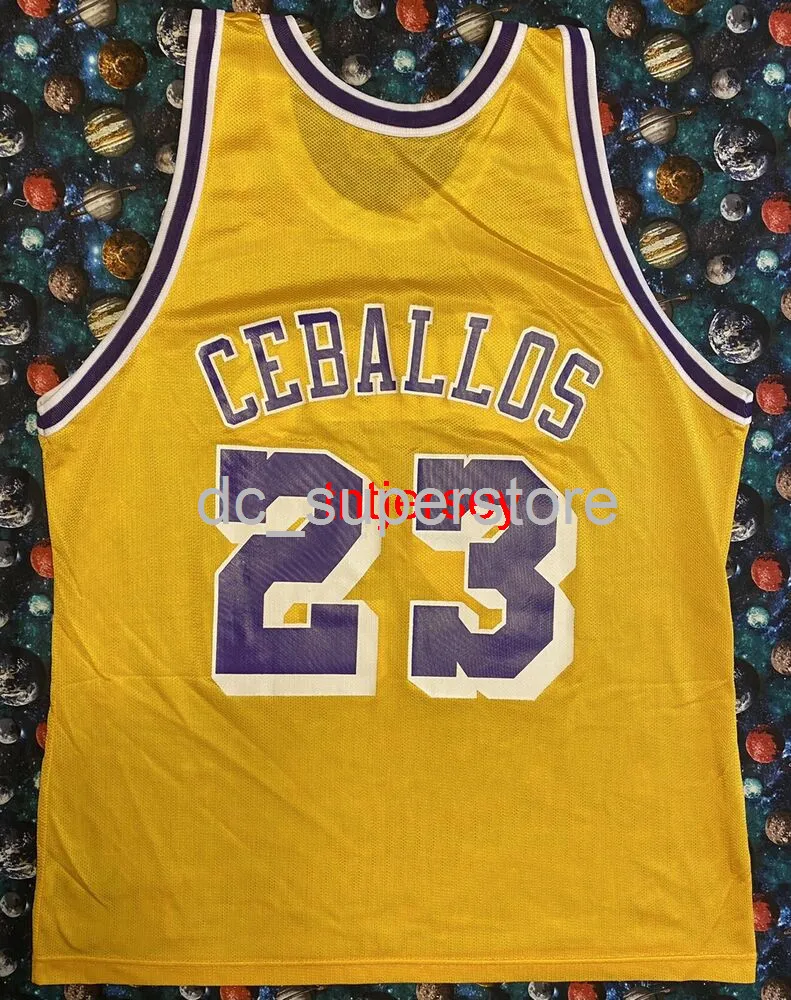 Custom Vintage Stitched Cedric Ceballos Basketball Jersey Men Women Youth Sizes
