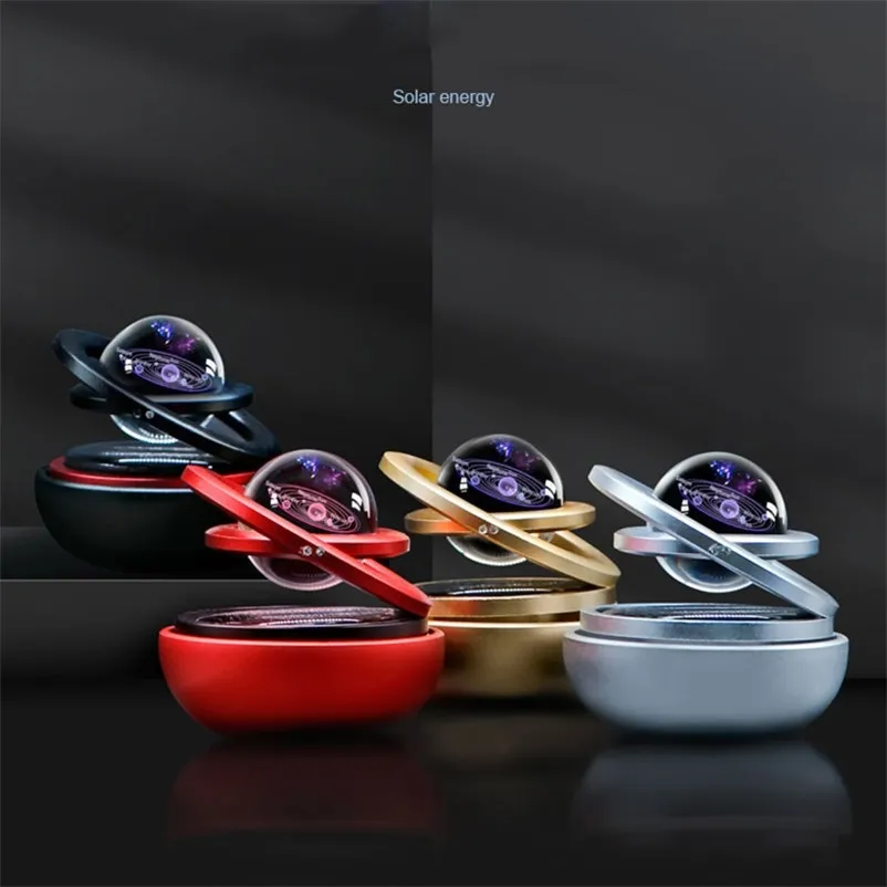 Home Decor Solar Magnetic Levitation Car Rotating Car Decoration Nordic Modern Solar System Figurines Miniature Accessories Gift 210727