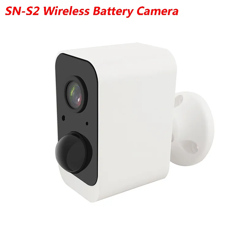 1080HD SN-S2 Telecamera CCTV esterna wireless Allarme PIR Sicurezza ricaricabile a bassa potenza IP Mini Smart Wifi Telecamera alimentata a batteria