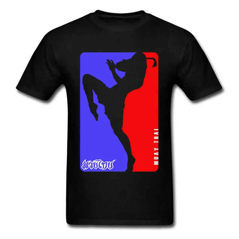 Muay Thai Mike Tshirt силуэт прохладные мужские хлопковые топы футболки черный белый дизайн Crewneck Teeshirt мужчины северные молящиеся Mantis G1222