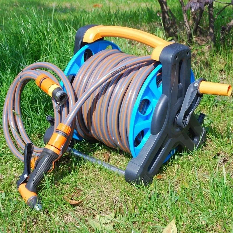 Wyposażenie podlewania Wąż ogrodowy Stojak do szpuli Rury wodnej Rack Rack Holder Bracket dla 35 m 1/2 cal