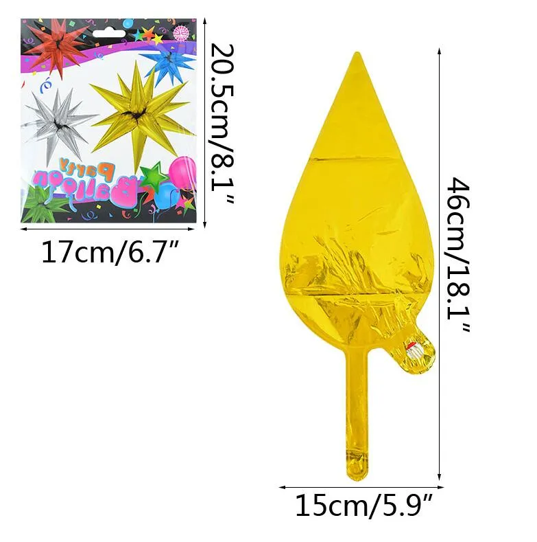 Explosion star balloon Birthday party opening ceremony Wedding decoration Water drop cone Foil balloons Partys Supplies