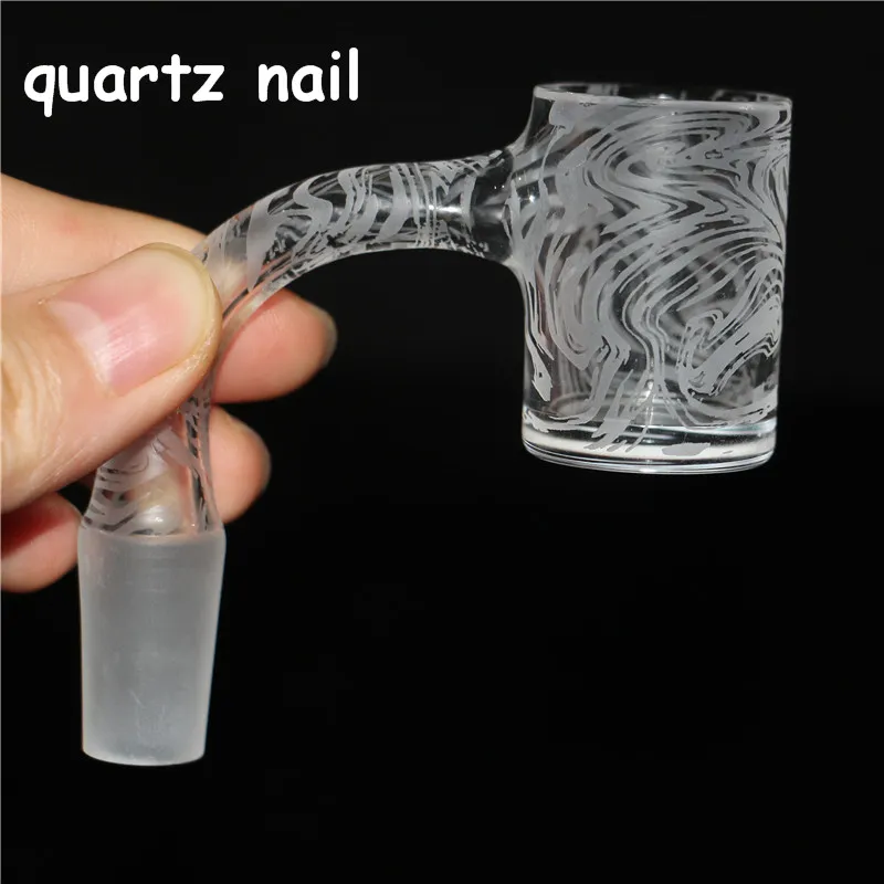 Full svets sandblästrad Quartz Banger Seamless Nails 14mm Man Rökning Tillbehör för glas Vattenrör Dab Rigs Bongs