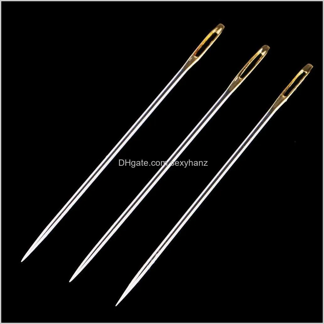 pack of 3 thick big eye sewing needles embroidery needles hand sewing