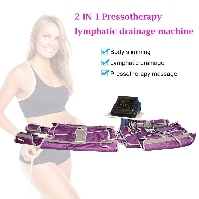 2 em 1 Máquina de drenagem linfática linfática de pressão de prosterapia