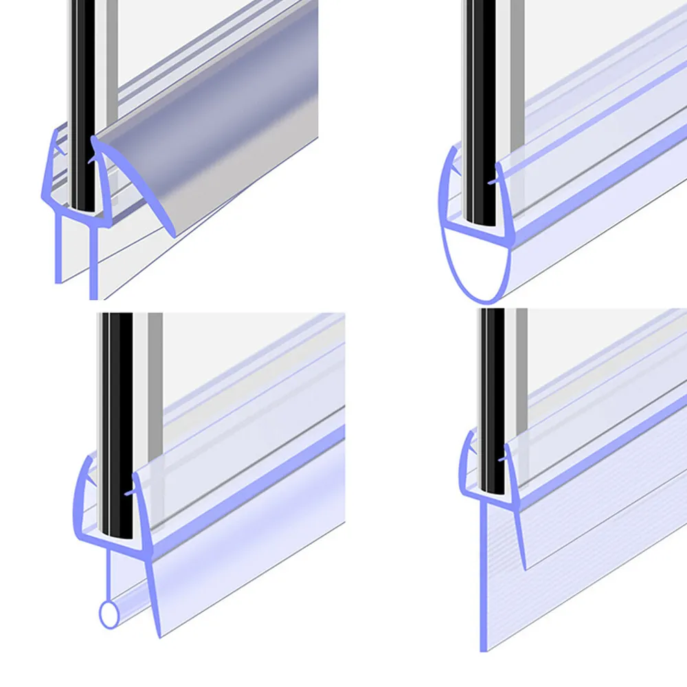 Tira De Sellado Para Puerta De Mampara De Ducha De Baño, Burlete De Goma  Para Puerta De Vidrio De 4 A 12mm, Accesorios De Fijación De Vidrio Para  Ventana Portátil Para El