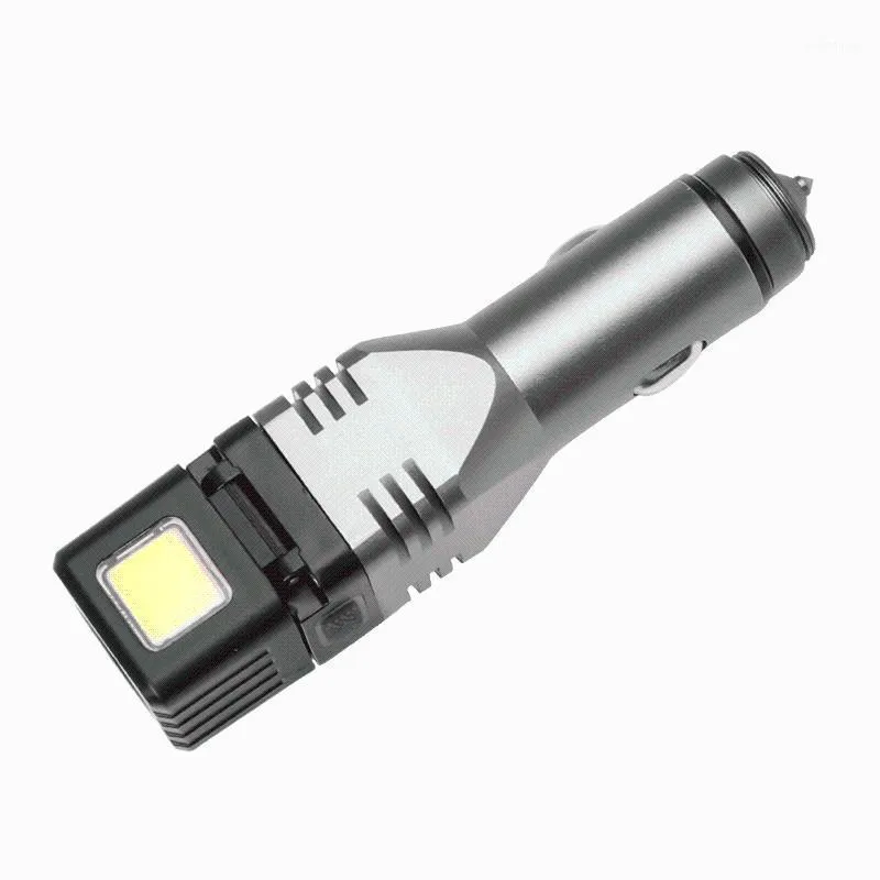 Flashlights Torches ZK20 LED MINI Car Chargeable Lantern Torch Powerful Lamp Built-in Li-ion Battery Cigarette Lighter Socket