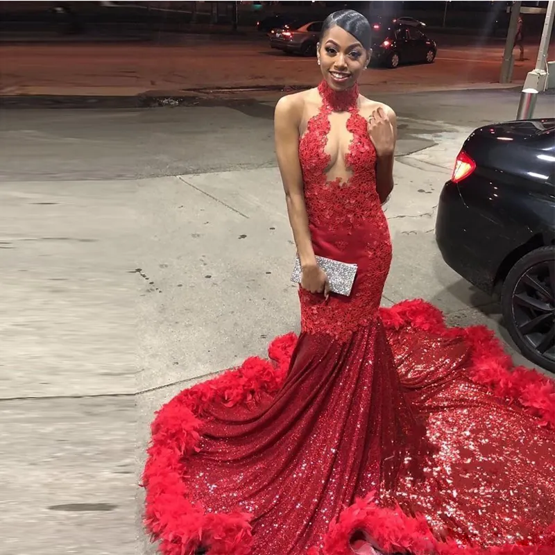 fitted red sequin prom dress Dark Red Sequins A-line One Shoulder Sparkly Long Evening Prom Dresses –  MarryLover main image 1
